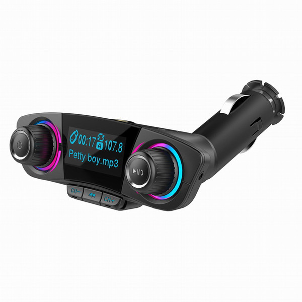 Wireless Car Bluetooth TF Card Mp3 Player FM Transmitters BT06 Radio Adapter With Dual USB Charger Handsfree Car Kit With Large LED Screen