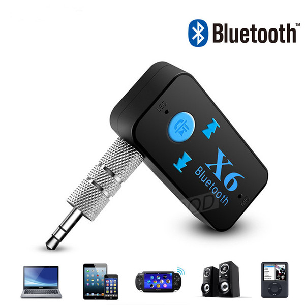 X6 Bluetooth Adapter 3-in-1 Wireless 4.0 USB Bluetooth Receiver AUX 3.5mm Audio Jack TF Card Reader MIC Call Support Car Speaker