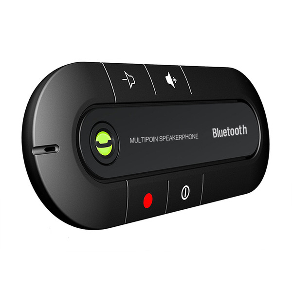 Wireless Bluetooth Hands Free Speaker Car Kit Music Player Microphone for All Mobile Phone with Retail Package