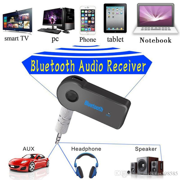 Car Kit Bluetooth Receiver Portable Bluetooth Adapter AUX Adapter for Earbuds Car Audio Music Hands-free Car Kits With Retail Package Box