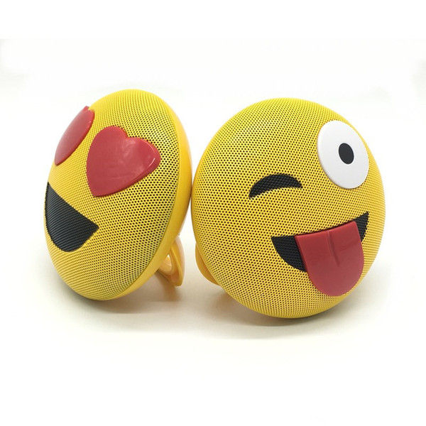 Protable Mini Emoji Emoticon Bluetooth Wireless Speaker With Stand Lanyard QQ Expression Phone Loudspeaker Sports sound christmas gifts new