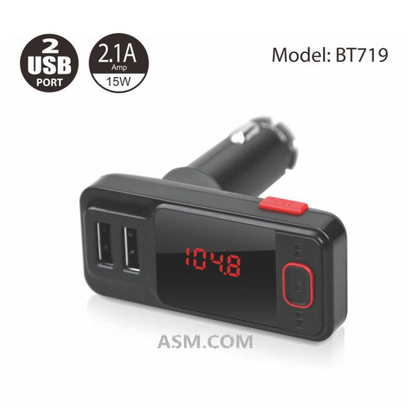 Hot Wireless FM Transmitter Remote Control Handsfree Bluetooth Car Kit Dual USB Car Chrger For Iphone XS XR Samsung S9 Huawei Mate 20