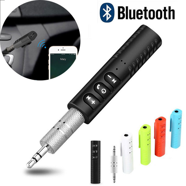 Clip On Wireless Car Bluetooth Receiver 3.5mm AUX Music Stereo Audio Adapter for Cellphone Speaker Car With Retail Box