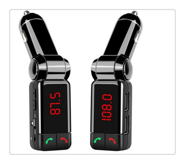 Car Kit Bluetooth FM Transmitter Wareless MP3 Player Modulator Handsfree LCD with Dual USB Charger for iPhone 6S/7 BC-06