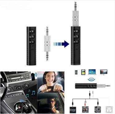 New Clip-on Universal 3.5mm Bluetooth Car Kit A2DP Wireless Transmitter AUX Audio Music Receiver Adapter Handsfree Jack with Mic For Phone