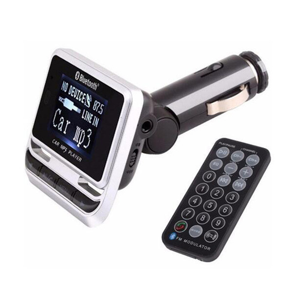 Bluetooth Car MP3 Player FM12B Wireless FM Transmitter LCD Screen Car Kit with USB Charger Support TF Card & Line-in AUX