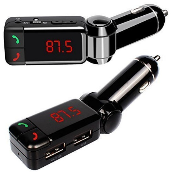 Hot Sale BC06 Bluetooth Car Charger Hands-free Charger MP3 Player mini Dual Port AUX FM Frequency Transmitter VS BC08 BC09 BT66 G7 Car Kit