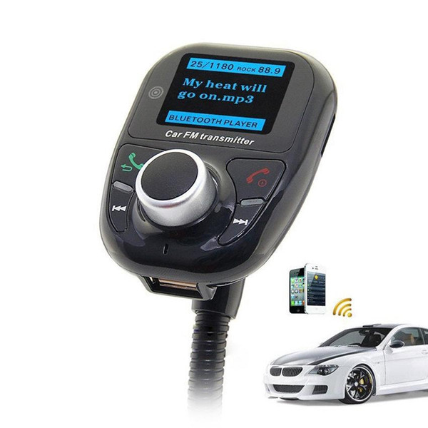 New BT002 Bluetooth Handsfree FM Transmitter Car Kit MP3 Music Player Radio Adapter With Remote Control For iPhone Samsung LG Smartphone