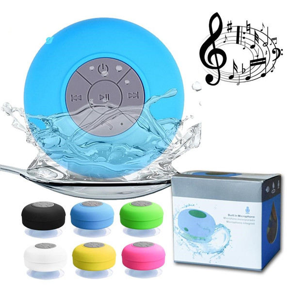 Mini Portable Subwoofer Shower Waterproof Speaker Wireless Bluetooth Car Handsfree Receive Call Music Suction Mic For iPhone Samsung E202