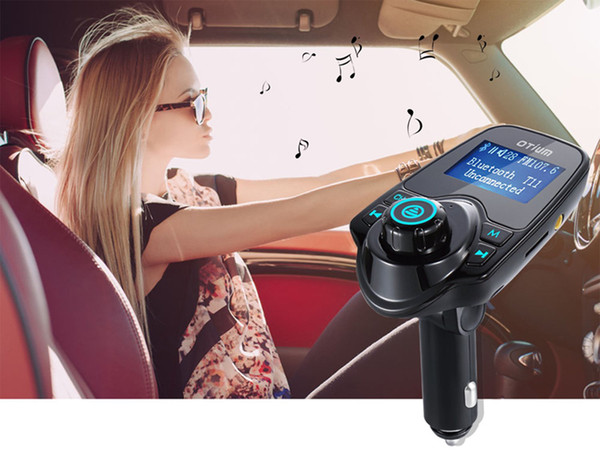 T11 Bluetooth Hands-free Car Kit With USB Port Charger And FM Transmitter Support TF Card MP3 Music Player good