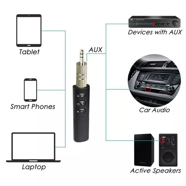 Universal 3.5mm Jack Stereo Music Wireless Bluetooth Receiver for Car Headphone Speaker 3.5mm Bluetooth Audio Music Adapter Jack with Mic