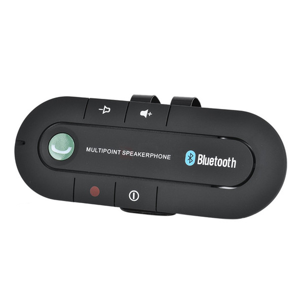 Bluetooth Handsfree Car Kit Wireless Bluetooth Receiver Speaker Phone MP3 Music Player Sun Visor Clip Speakerphone with Car Charger