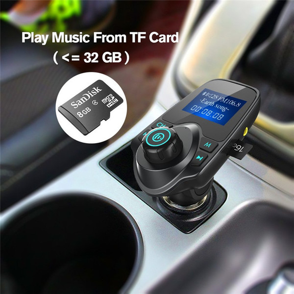 Car Mp3 Player Wireless Bluetooth Fm Transmitter FM Modulator HandsFree Car Kit A2DP 5V 2.1A USB Charger for iPhone Samsung T11