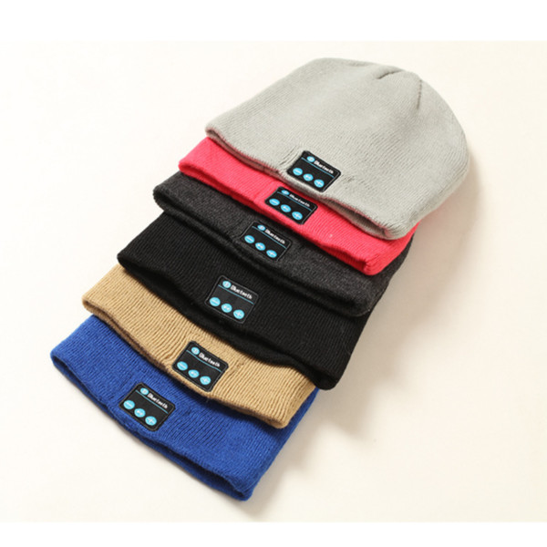 Wireless Bluetooth Headphones Sport Music Hat Smart Headsets Beanie Cap Warm Outdoor Winter Cap with Mic for Xiaomi Earphone