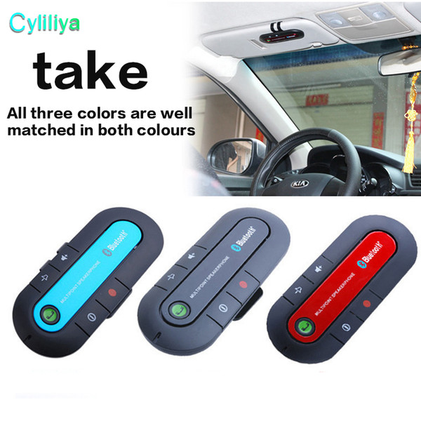 New Dual Phones Connecting Universal Hands free Bluetooth Car Kit Headset Bluetooth Speaker for iphone, car All Smartphones