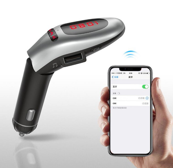 G95 G96 New Bluetooth Car FM Transmitter Bluetooth Car Kit Car mp3 Player Support Dual USB U disk Card reading