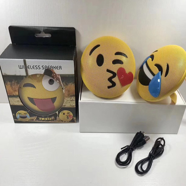 Protable Mini Emoji Emoticon Bluetooth Speaker With Stand Lanyard Wireless Phone Loudspeaker Sports Hands Free Subwoofers USB AUX MP3 Play