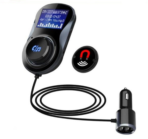 Bluetooth FM Transmitter Modulator Bluetooth Handsfree Car Kit Car Audio MP3 Player Quick Charge Dual USB Car Charger DHL free shipping