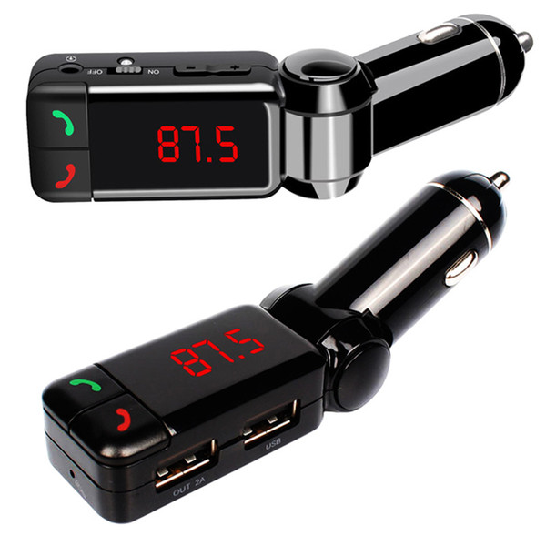 10PCS Handsfree Bluetooth Car Kit Dual USB Charger Stereo MP3 Player FM Transmitter for Mobile Smart Cellphone