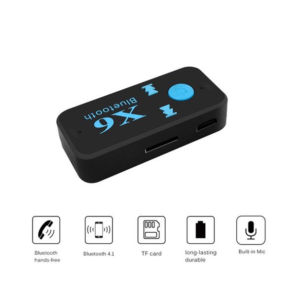 2018 Wireless Bluetooth Car Kit Receiver Adapter 3.5MM AUX Audio Stereo Music Hands-free Home Car Bluetooth Audio Adapter with Package