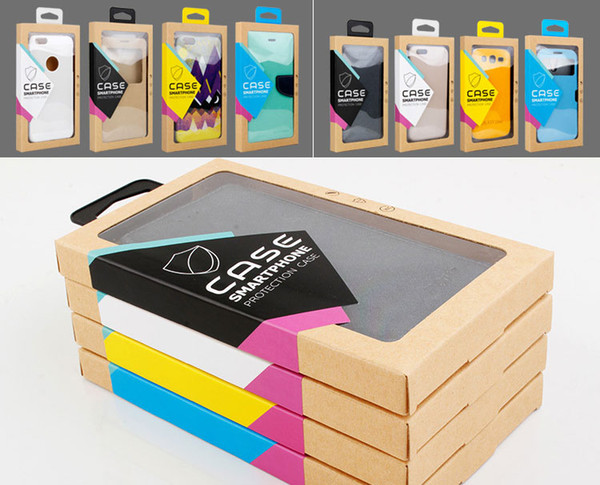 Multi Colors Retail Kraft Paper Package Packing Paper Box For Mobile Phone Case Accessories DHL free