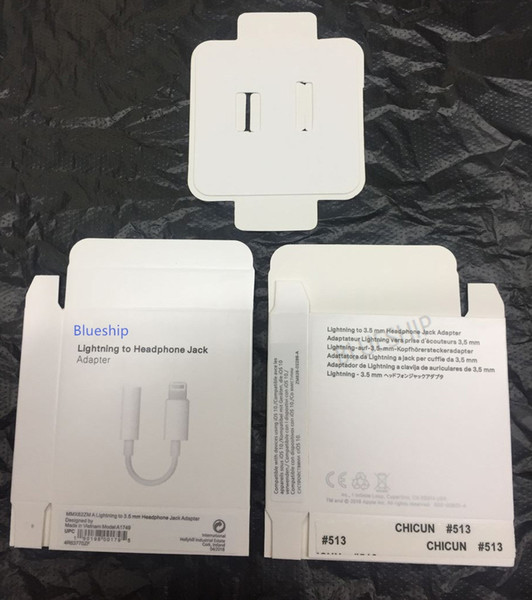 NEW Original heaphone jack adapter empty retail package boxes ORI earphone convertor paper box with accessories