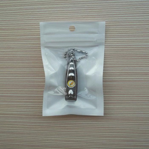 White+Clear Self Seal Zipper Plastic Retail Packaging Bag, Poly bag Hang Hole for Gifts car charger USB cable 2000pcs/lot