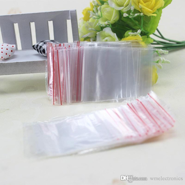 Sealed Bag Plastic PE Zip Lock Bags Jewery Ring Earrings Food Storage Packing Package 4*6cm 5*7cm 6*8cm 7*10cm