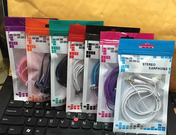 Mix style Plastic Poly Bags OPP Packing Zipper Lock Package Accessories PVC Retail Boxes Handles for earphone headphone earbuds