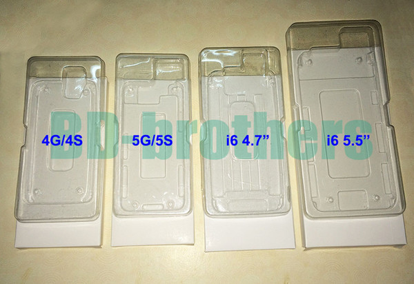 Wihte Paper Box for iPhone 4 5 6 4.7 5.5 LCD Screen Packing Package with PVC Blister Trays Salver 100sets/lot