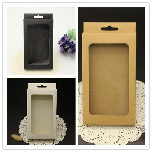 Universal Phone Case Cover Package Box Plain Kraft Brown Paper Packing Boxes For iPhone 6 6S 7 plus SE 5S Samsung S6 S7 edge S5 s4 Note 4 5