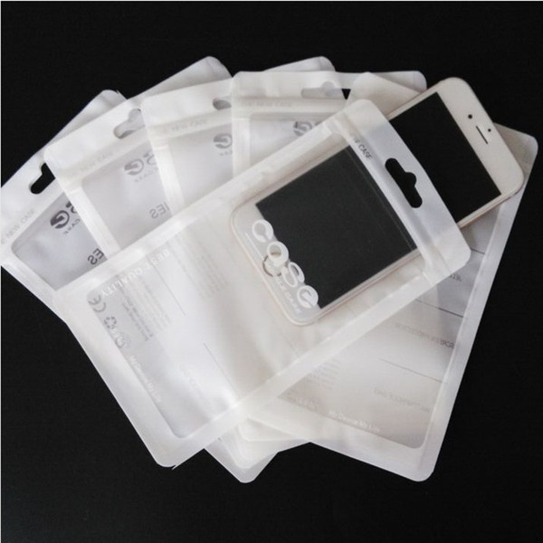 12*21.5cm White Zip Lock Retail Packaging Bag for Cellphone Case Earphone Charger Cable OPP PVC Bag