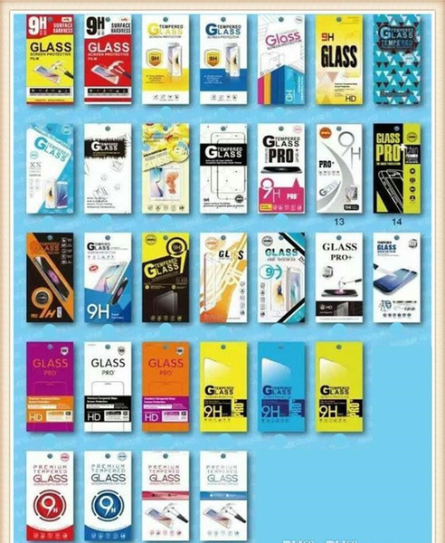 Empty Retail Package Paper Boxes 10pcs each cheap box Packaging for Premium Tempered Glass 9H Screen Protector Sony iphone samsung