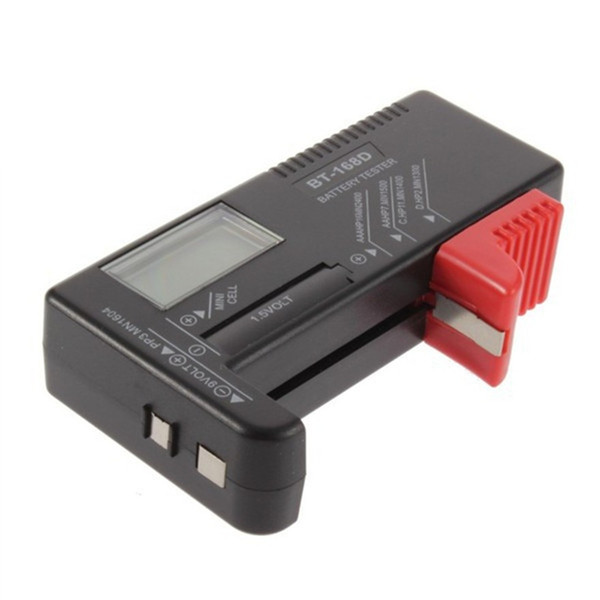 BT-168D Portable Digital Battery Tester Black Digital Battery Power Measuring Instrument The Function Battery Tester