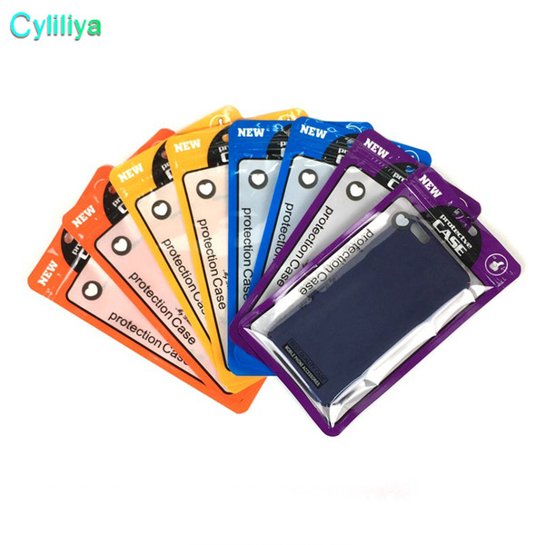 12*21cm Mobile phone shell Data line packing bag Plastic OPP Retail packaging package pouch bag for mobile Cell phone Cable Case accessories