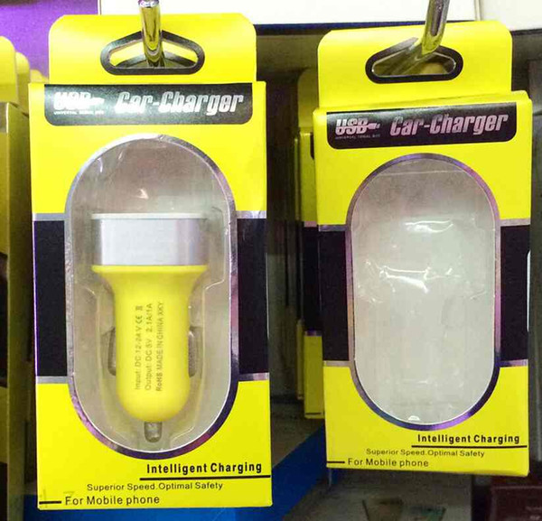 luxury retail box for mini USB bullet car dual car charger with inner Empty Charger Set Blister retail packaging fast ship