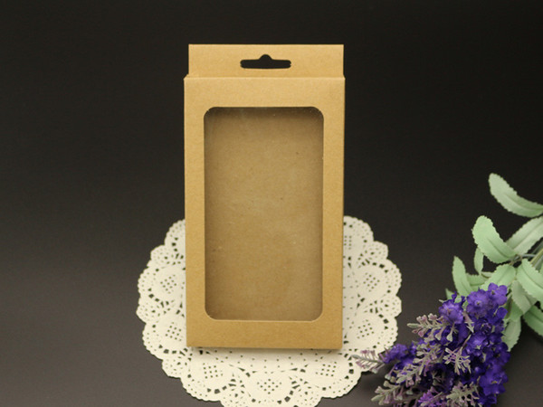 Kraft Brown Paper Black Box Retail Package Packaging for Phone case iPhone 8 7 6S 6 5S SE Samsung S6 S7 Blister holder