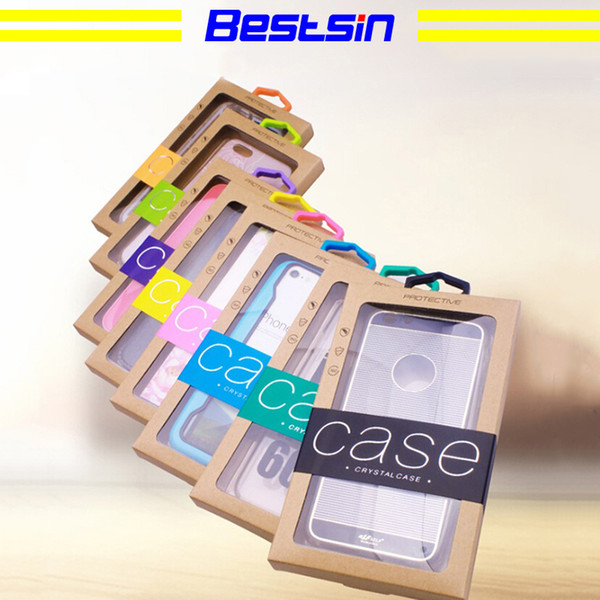 Bestsin Colorful Personality Design Luxury PVC Window Packaging Retail Package Paper Box for Cell Phone Case Gift Pack Accessories