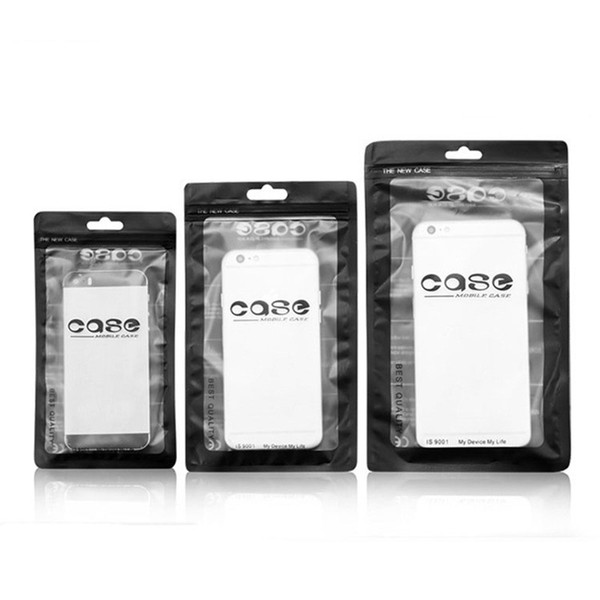 Zip Lock Bags Clear Silver Plastic Zipper Retail Packaging Bag For iPhone XS X 4.7 5.5 inch Samsung S9 Phone Case dhl STY143