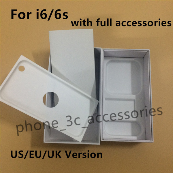 20pcs Original Quality US/EU/UK Version Phone Packaging Packing Box Case for iPhone 6 6s 4.7'' With Full Accessories Package Box