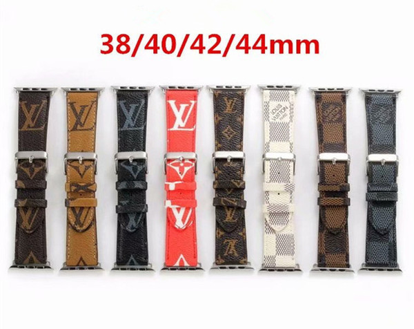 Luxury Leather Watchbands for Apple Watch Band Iwatch 38mm 42mm 40mm 44mm iwatch 2 3 4 Bands Leather Sports Bracelet Designer Watch Band