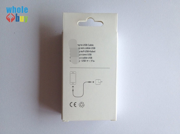 Wholesale Retail Box for 8 Pin IOS USB Cable Cord for iPhone X 8Plus 8 7Plus 7 6sPlus 6s 6 5 iPod Touch 5th 1000pcs/lot