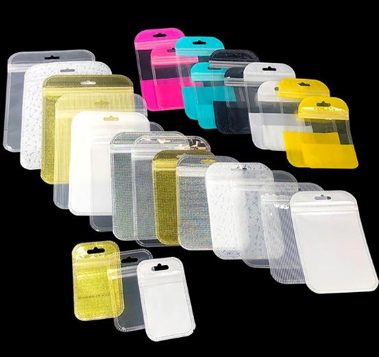 pearl Plastic Poly OPP packing zipper Zip lock Retail Packages PVC bag case bag for iphone 6 6s plus Samsung Galaxy