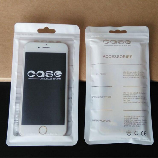 White Zip lock Mobile phone accessories case earphone shopping packing bag OPP PP PVC Poly plastic packaging bag