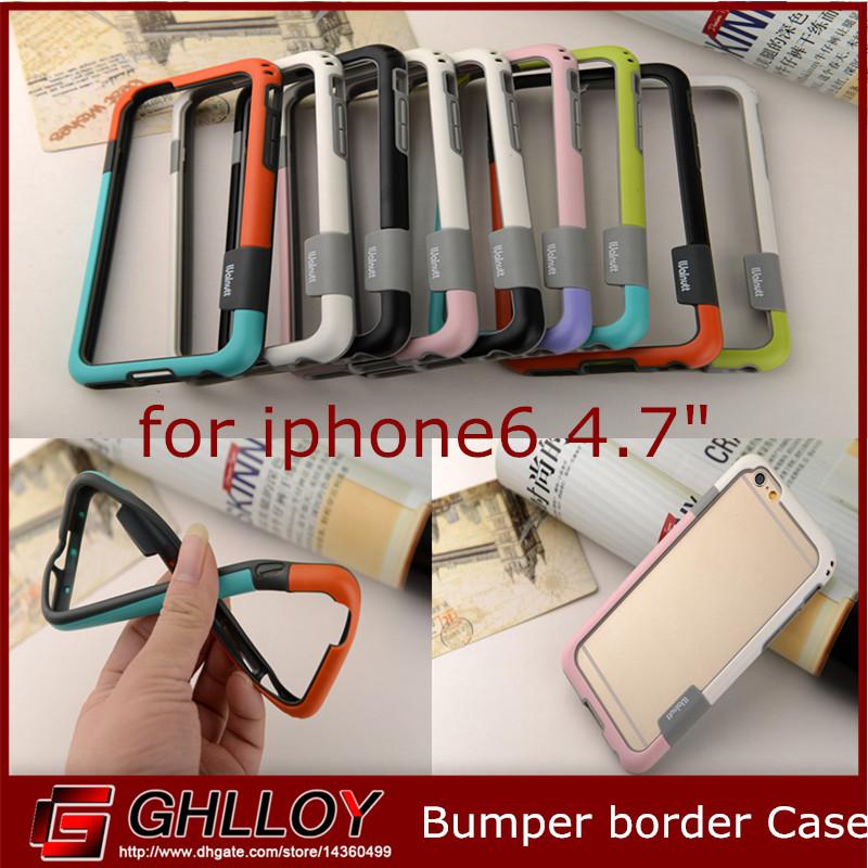 Dual Color soft Silicon TPU Frame Bumper border Case Gel cover Cases For New Apple 4.7