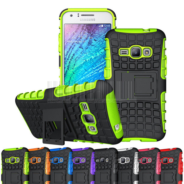 20PCS Dual Layer Rugged Case Stand Hard Rubber Cover For Samsung Galaxy Amp 2 J1 2016