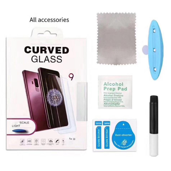 Liquid UV Glue Clear Tempered Glass Screen Protector for Samsung Galaxy S10