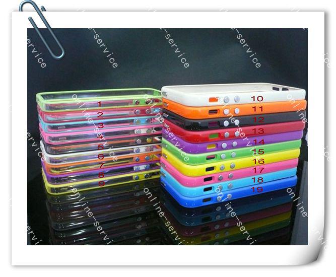 TPU Bumper Frame With Metal Button Case Cover For iphone 5 5s With Retail Packing