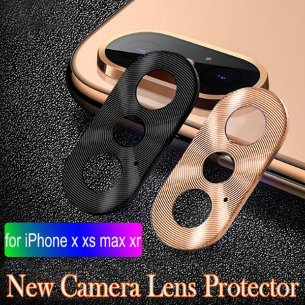 Luxury Camera Guard Circle Smart Phone Metal Rear Camera Lens Protector Case Cover Ring Bumper for iphone X/XR/XS/XS Max