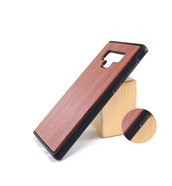 Wholesale Wood Carving Lightwood Creative Phone Case for Samsung note 9 raw material Wooden for samsung note 9